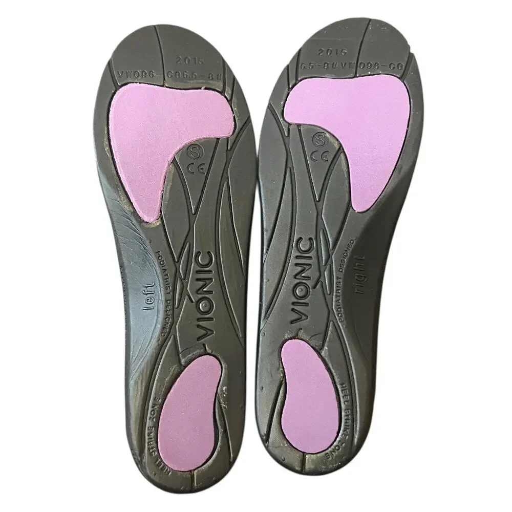 Vionic Caroll Leather Snake Print Slip On Flats Size 6.5